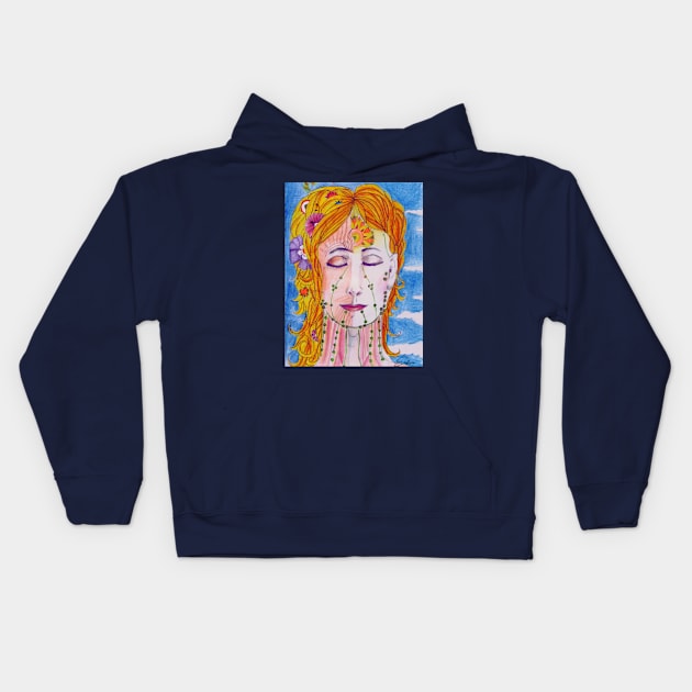 Facial Lymph Nodes Kids Hoodie by DesignVerse Tees